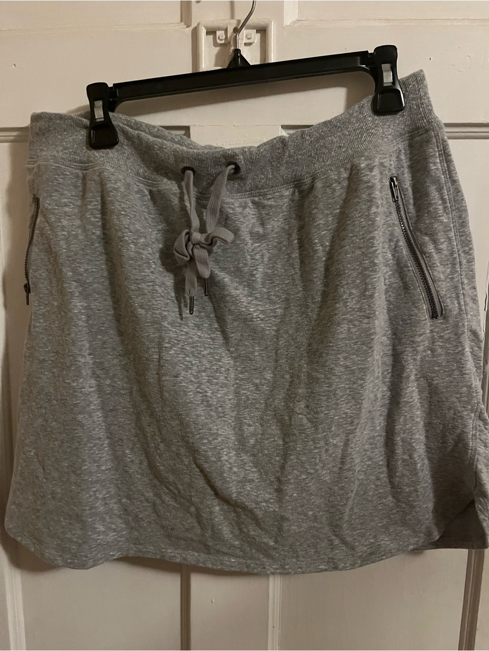 Everyday Heather Gray Drawstring A-Line Skirt
